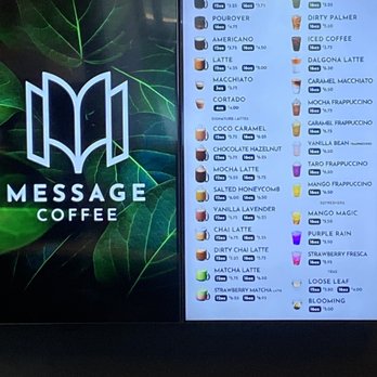 Message Coffee - Menu - Coffee & Tea Near Me - High Point, North Carolina