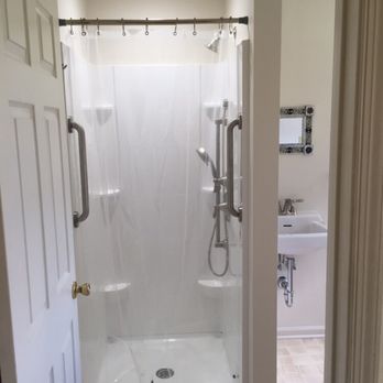 JDL Plumbing - This is a shower and wall hung sink we installed for a customer in her laundry room. Permits were pulled and passed inspection. - Plumbing Near Me - Allentown, Pennsylvania