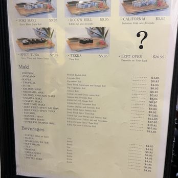 Yojimbo Sushi - 8/30/24 Menu - Sushi Bars Near Me - Alameda, California Yojimbo Sushi - 8/30/24 Menu - Sushi Bars Near Me - Alameda, California