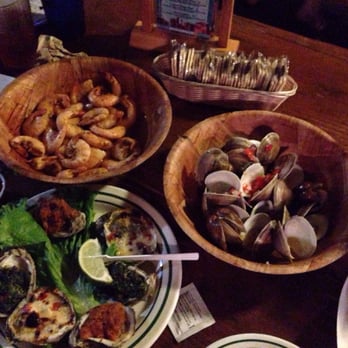 Half Shell Raw Bar - A little bit of everything. Middleneck clams, Peel and eat pink gold in old Bay seasoning, and the most amazing andouille oysters ever! - Seafood Near Me - Key West, Florida Half Shell Raw Bar - A little bit of everything. Middleneck clams, Peel and eat pink gold in old Bay seasoning, and the most amazing andouille oysters ever! - Seafood Near Me - Key West, Florida