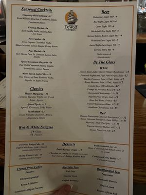 Menu photo 3 DeWolf Tavern Bristol, RI Menu photo 3 DeWolf Tavern Bristol, RI
