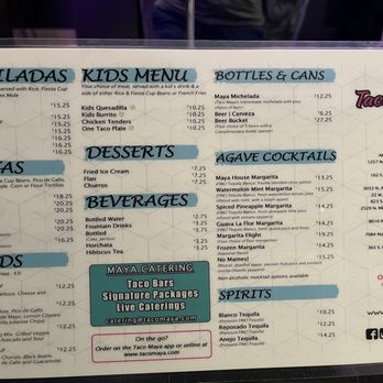 Taco Maya - Menu as of 10/4/23 - Mexican Near Me - Chicago, Illinois Taco Maya - Menu as of 10/4/23 - Mexican Near Me - Chicago, Illinois