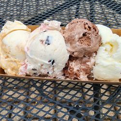 Sassy Scoop - Four scoop - churo, Berry proud parent, s'more years, Irish cream