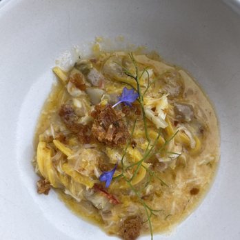 Hazel Hill - Crab with pasta - New American Near Me - Healdsburg, California