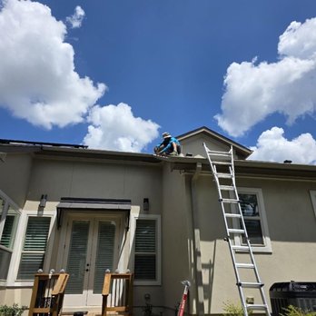 Handy Matt - Handyman Matt working on installing gutter guard. - Handyman Near Me - San Antonio, Texas