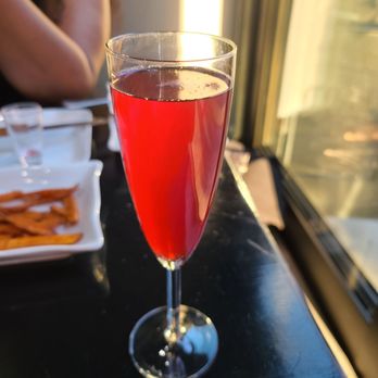 Kimbara - Chicha Morada Mimosa....new to the menu...very sweet, but also very good. #Approved #Recommendation - Peruvian Near Me - San Francisco, California
