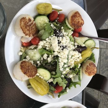 Bistro 93 - Greek Salad with scallops - Comfort Food Near Me - Akron, New York
