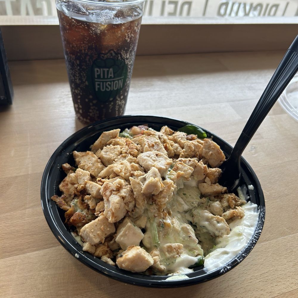 Grilled chicken bowl. My staple meal here. Delicious AND healthy.