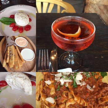 Gemma - Negroni sbagliato. Burrata caprese, polenta truffle fries, tagliatelle bolognese. - Italian Near Me - New York, New York Gemma - Negroni sbagliato. Burrata caprese, polenta truffle fries, tagliatelle bolognese. - Italian Near Me - New York, New York
