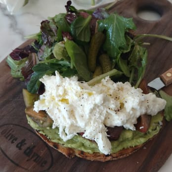 Olive & Thyme - Avocado toast with burrata cheese - Sandwiches Near Me - Toluca Lake, California Olive & Thyme - Avocado toast with burrata cheese - Sandwiches Near Me - Toluca Lake, California