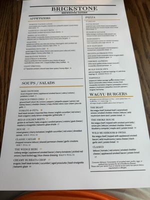 Menu photo 2 Brickstone Brewhouse Raynham, MA