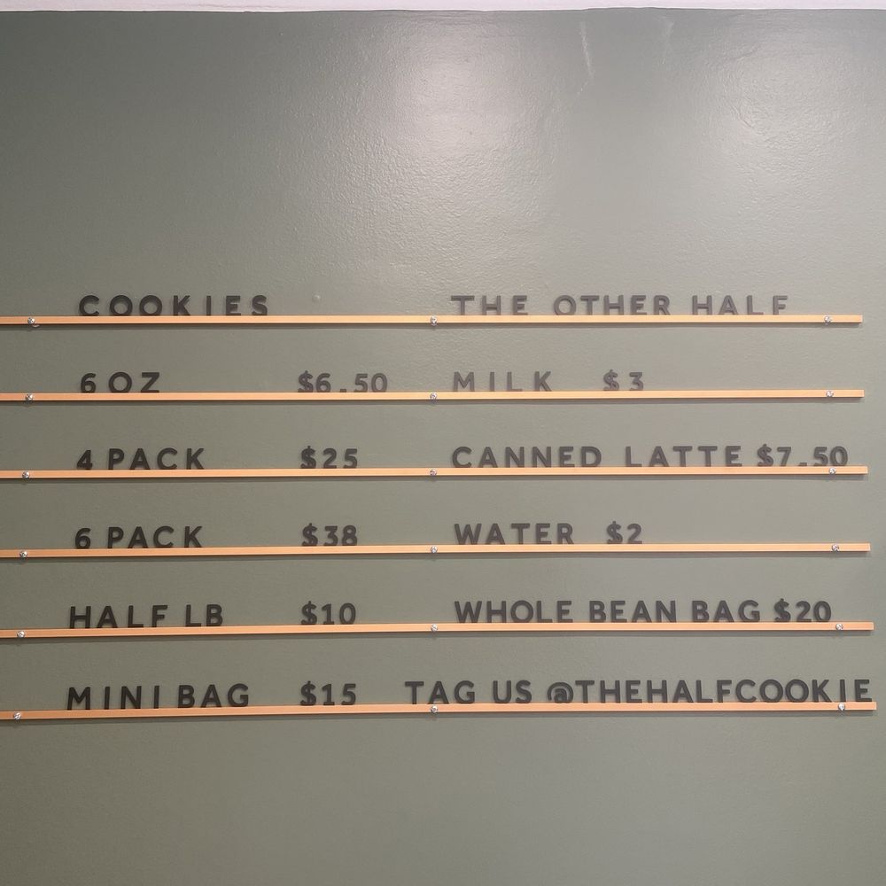 The Half Cookie - Prices! - Desserts Near Me - Boston, Massachusetts