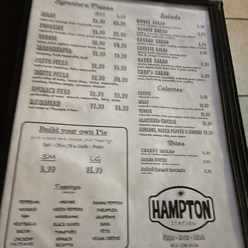 Hampton Station - Menu - Pizza Near Me - Tampa, Florida Hampton Station - Menu - Pizza Near Me - Tampa, Florida