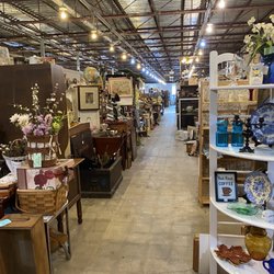 Charlie Browns Antiques & Used Furniture - View down one aisle looking from the back of the store towards the front