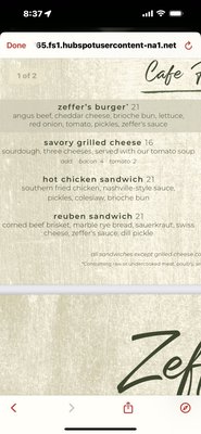 Menu photo 4 Zeffer’s Café Las Vegas, NV Menu photo 4 Zeffer’s Café Las Vegas, NV