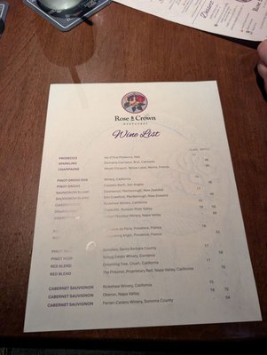 Menu photo 1 The Rose and Crown Nantucket, MA