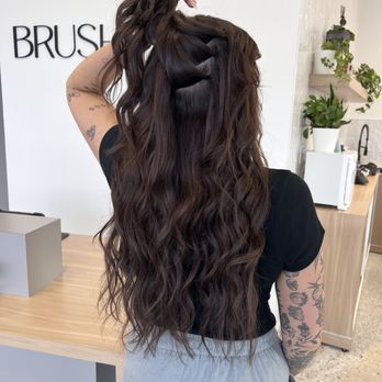 Brushd Boutique Salon - 22 inch Invisible Bead Extensions - Hair Extensions Near Me - Holbrook, New York Brushd Boutique Salon - 22 inch Invisible Bead Extensions - Hair Extensions Near Me - Holbrook, New York