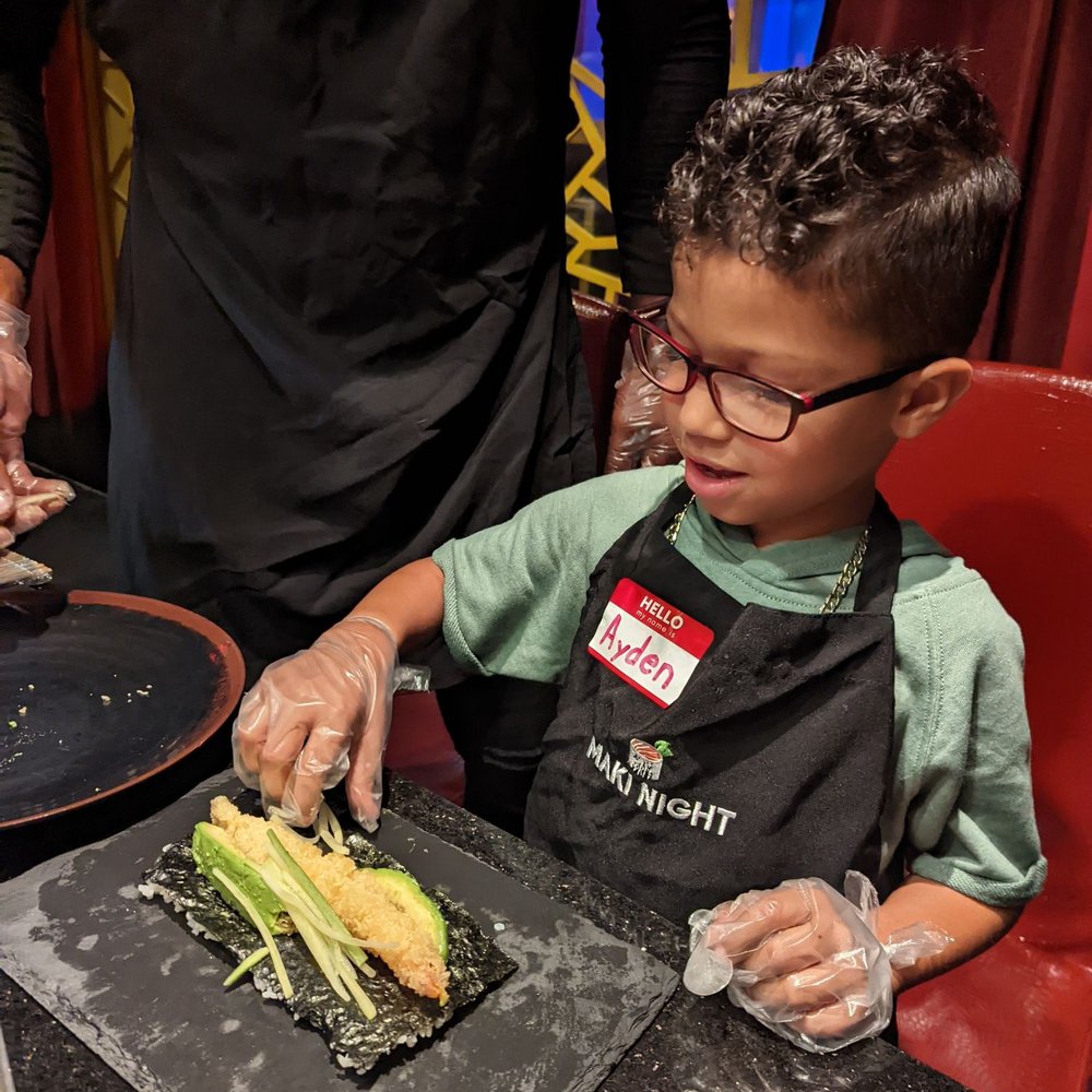 The Sushi Class - My 5 year old son really enjoying Maki Night and having a ton of fun! - Cooking Classes Near Me - Southington, Connecticut The Sushi Class - My 5 year old son really enjoying Maki Night and having a ton of fun! - Cooking Classes Near Me - Southington, Connecticut
