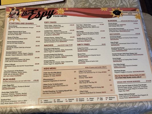 Menu photo 4 The Espy Edinburgh, EDH Menu photo 4 The Espy Edinburgh, EDH