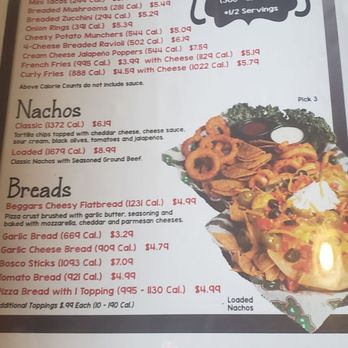 Beggars Pizza - Menu as of 3/30/19 - Pizza Near Me - Whiting, Indiana
