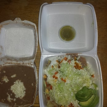 Las Chinampas - This is the enfrijoladas plate! Delicious! Chicken inside, beans, lettuce, cheese, cream and diced jalapenos, avocado and beans - Mexican Near Me - Whittier, California Las Chinampas - This is the enfrijoladas plate! Delicious! Chicken inside, beans, lettuce, cheese, cream and diced jalapenos, avocado and beans - Mexican Near Me - Whittier, California