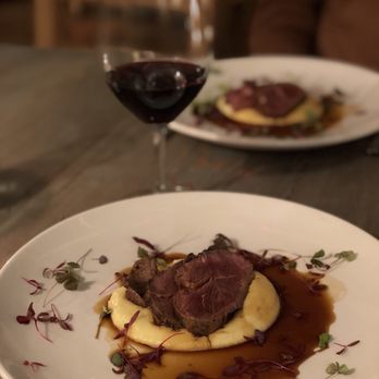 Violet - American Omakase, 5 Course Tasting Menu - 4) Lamb, Joe Robuchon Potatoes - New American Near Me - Seattle, Washington