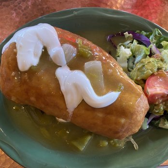 Oscar's Cafe - Chimichanga with black beans, sautéed veggies, and grilled chicken - Mexican Near Me - Springdale, Utah