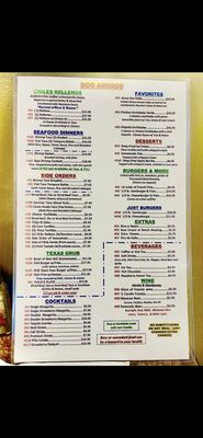 Menu photo 1 Dos Amigos Salome, AZ Menu photo 1 Dos Amigos Salome, AZ
