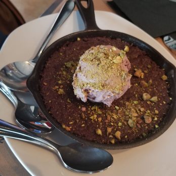Flour - The warm brownie is full of flavor but the chef should take it out earlier because it continues to cook in the skillet and dried out, meh... - Italian Near Me - Moreland Hills, Ohio Flour - The warm brownie is full of flavor but the chef should take it out earlier because it continues to cook in the skillet and dried out, meh... - Italian Near Me - Moreland Hills, Ohio