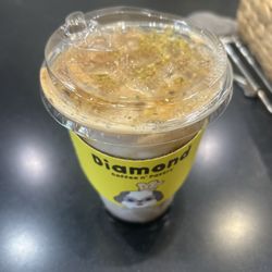 Diamond Coffee N’ Pastry - Iced pistachio latte