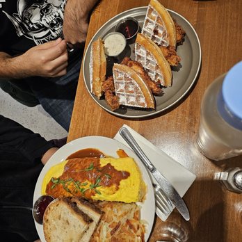 Poached Kitchen - Short rib omelette and chicken & waffles - Coffee & Tea Near Me - Anaheim, California