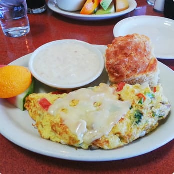 Margie's Diner - Half order of veggie omelette with a side of homemade biscuit and gravy! - Diners Near Me - Paso Robles, California Margie's Diner - Half order of veggie omelette with a side of homemade biscuit and gravy! - Diners Near Me - Paso Robles, California