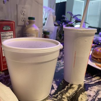 V-Nam Bistro - Large pho to-go container, medium drink from Popeyes for reference. - Vietnamese Near Me - Round Rock, Texas V-Nam Bistro - Large pho to-go container, medium drink from Popeyes for reference. - Vietnamese Near Me - Round Rock, Texas