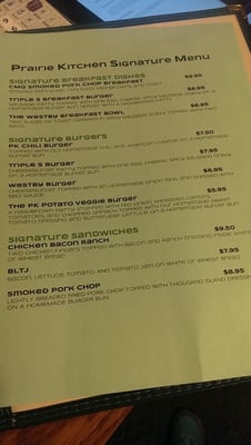 Menu photo 2 Prairie Kitchen Westby, MT