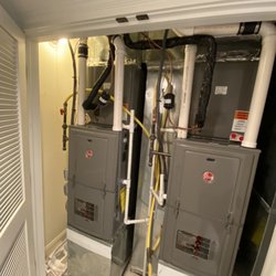 Mathis-Salfi Mechanical Services - 2 New Rheem 95% AFUE Furnaces and High Efficiency Cased Evaporator Coils.
