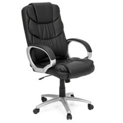 Gilbert Office Furniture - OFFICE CHAIR BLACK LEATHER