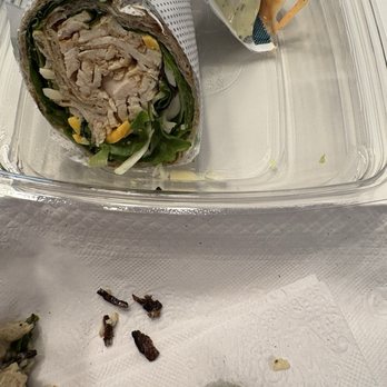 Chick-fil-A - The wrap has black hard sharp pieces in them I was grossed out - Fast Food Near Me - Lehi, Utah Chick-fil-A - The wrap has black hard sharp pieces in them I was grossed out - Fast Food Near Me - Lehi, Utah