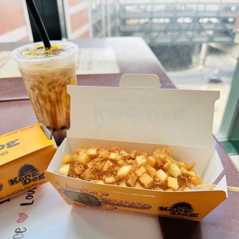 Kong Dog - Potato Kong Dog and Brown Sugar Boba Milk Tea - Hot Dogs Near Me - Providence, Rhode Island