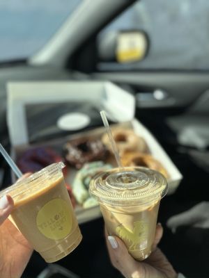 Yellow Light Coffee and Donuts by null