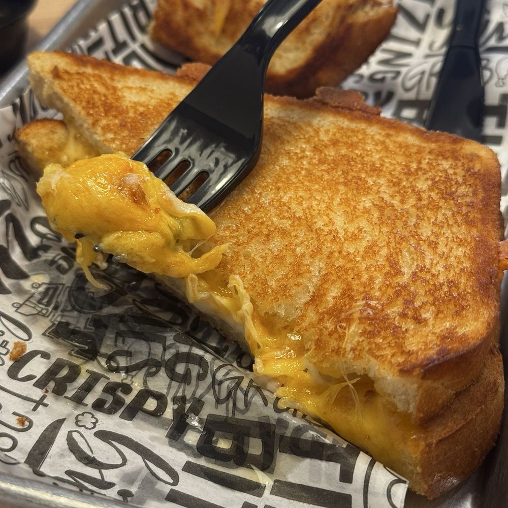 Melty - The one with the fork is the four cheese. The other one is the turkey avocado. - Desserts Near Me - Mesa, Arizona