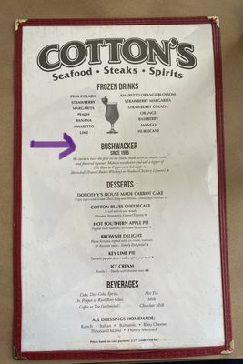 Menu photo 6 Cotton's Restaurant & Lounge Orange Beach, AL