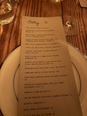 Menu photo 5 Betsy Altadena, CA