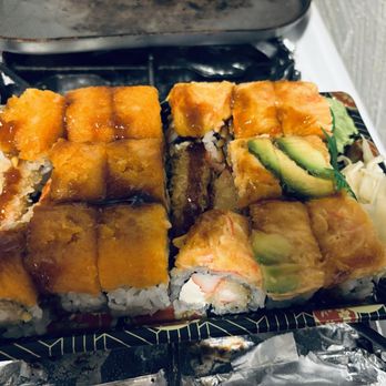 Yummy Sushi - White Oak Roll left and Cheviot Road Roll right - Sushi Bars Near Me - Cincinnati, Ohio