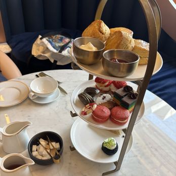 Virgin Voyages - High Tea tower in the Social Bar area - Boat Tours Near Me