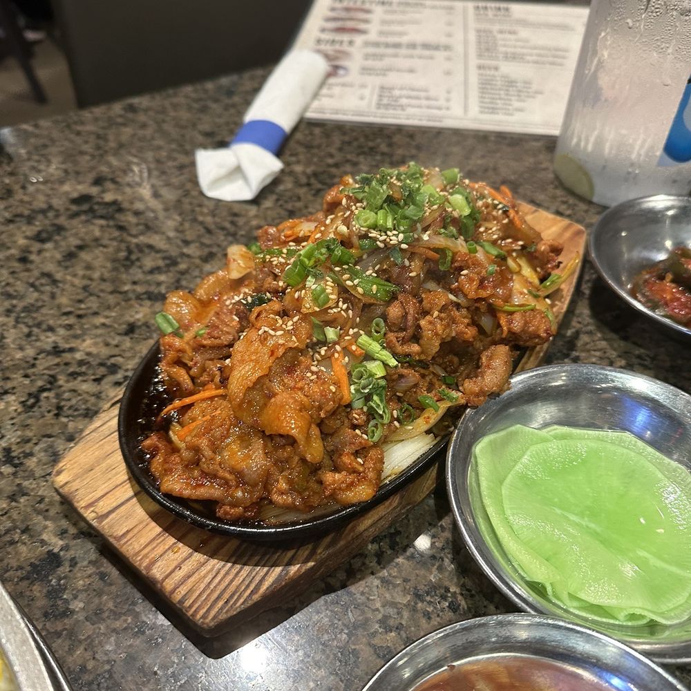 Ari Korean BBQ - Thinly spicy cooked pork belly - Korean Near Me - Plano, Texas Ari Korean BBQ - Thinly spicy cooked pork belly - Korean Near Me - Plano, Texas