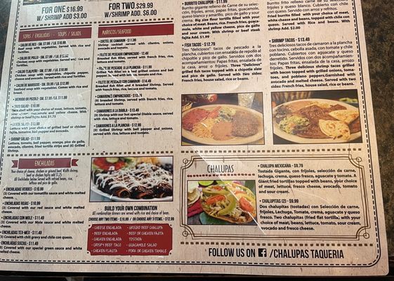 Menu photo 1 Taqueria Chalupas Webster, TX Menu photo 1 Taqueria Chalupas Webster, TX