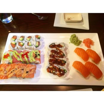 Fusion - Oriole roll (absolutely amazing), spicy salmon rainbow roll, salmon and avocado, spicy scallop (not my favorite), &salmon nigiri - Sushi Bars Near Me - Cockeysville, Maryland Fusion - Oriole roll (absolutely amazing), spicy salmon rainbow roll, salmon and avocado, spicy scallop (not my favorite), &salmon nigiri - Sushi Bars Near Me - Cockeysville, Maryland