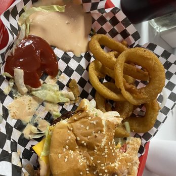 Mollie's Cafe - Double bacon cheese burger. I ate some then took a pic. Haha. It was awesome. - Cafes Near Me - Snowville, Utah Mollie's Cafe - Double bacon cheese burger. I ate some then took a pic. Haha. It was awesome. - Cafes Near Me - Snowville, Utah