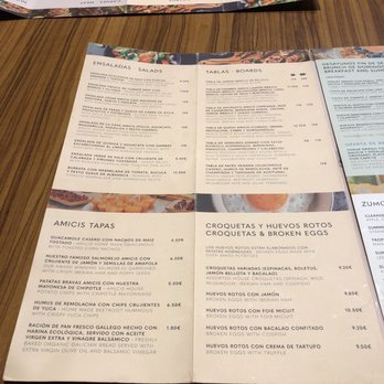 Amicis - Menu - Mediterranean Near Me - Madrid, M