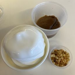 Coconut soft serve with kulolo and mac nuts Coconut soft serve with kulolo and mac nuts